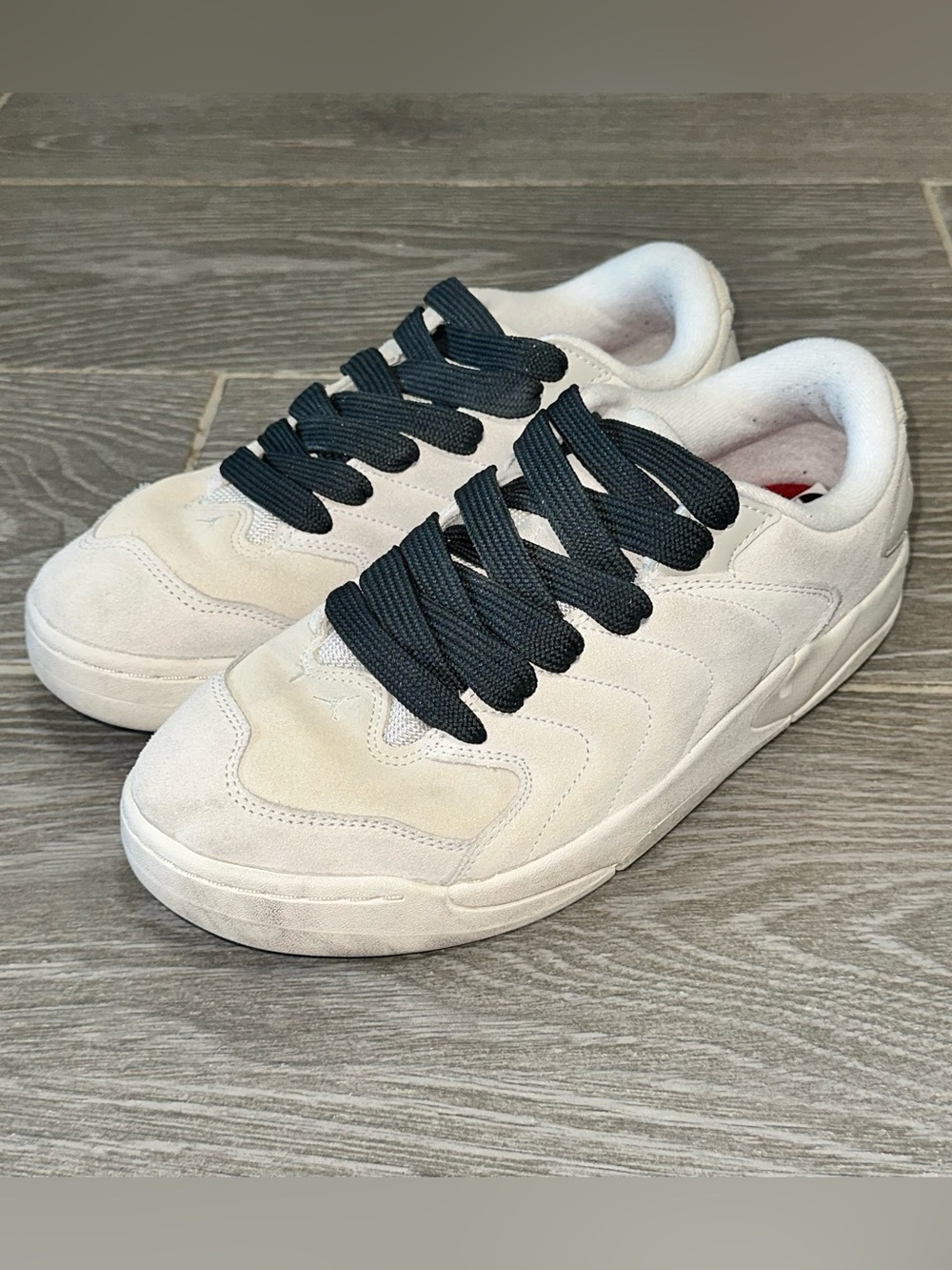 Jordan Session Low Phantom Suede Men’s 9.5 Sneaker Fat Lace Off-White Skate Shoe